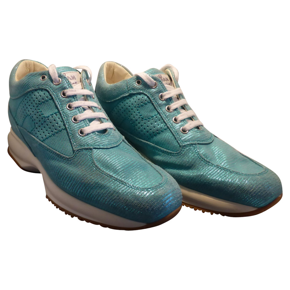 Hogan Trainers in Turquoise