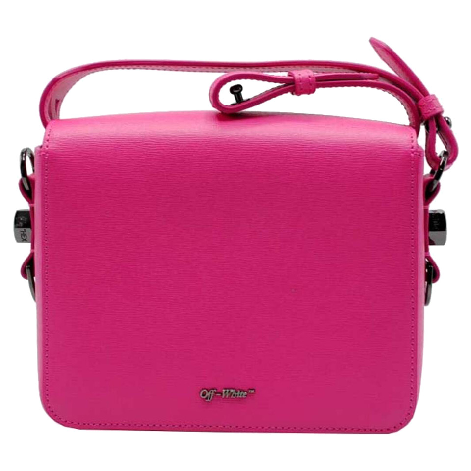 Off White Handtasche aus Leder in Rosa / Pink