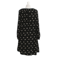 Juicy Couture Robe en soie avec imprimé motif en noir / blanc