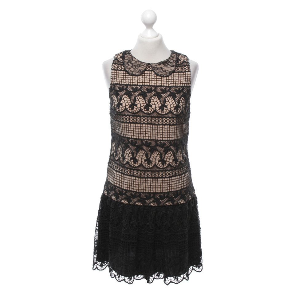 Alice + Olivia Lace dress in black / nude