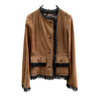 Dolce & Gabbana Jacket/Coat Suede in Brown