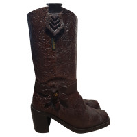 Russell & Bromley Stiefel aus Leder in Braun