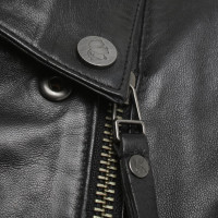 Karl Lagerfeld Veste en cuir noir