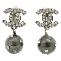 Chanel Earrings in black with gemstones