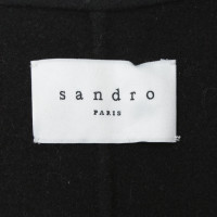 Sandro Checked coat in red / black