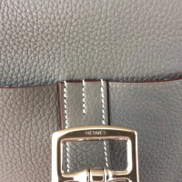 Hermès Halzan 31 Leather in Grey