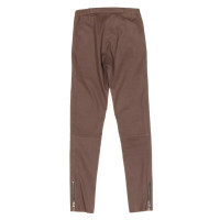 Utzon Trousers Leather in Taupe