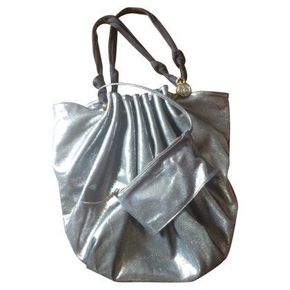 Lanvin Handtasche aus Leder in Silbern