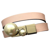 Christian Dior Armband Leer in Roze