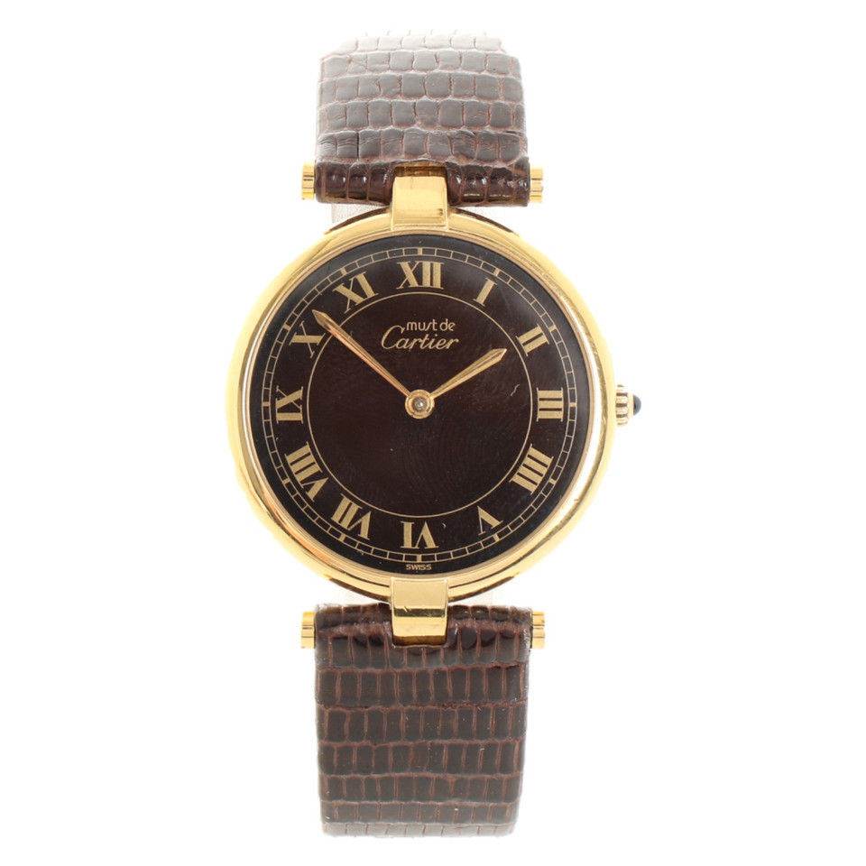 Cartier Orologio da polso in Pelle in Marrone