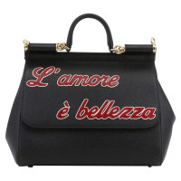 Dolce & Gabbana Handtas Leer in Zwart