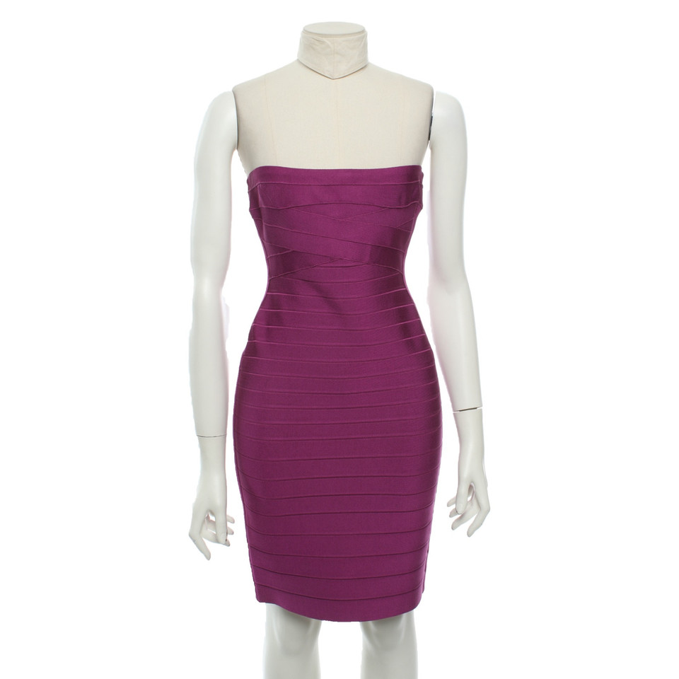 Hervé Léger Kleid in Fuchsia