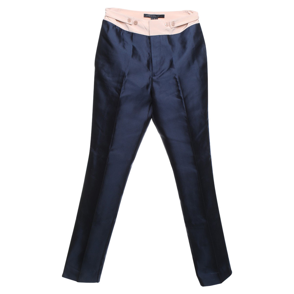 Marc Jacobs pantaloni blu scuro di seta