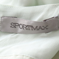Sport Max Top in seta verde menta
