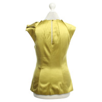 Karen Millen chemise de soie en vert / jaune