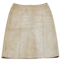 Chanel Skirt Leather in Beige
