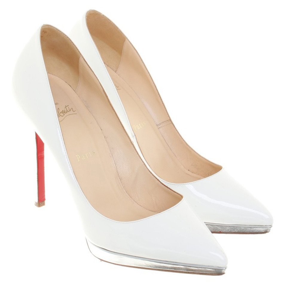 Christian Louboutin Lackleder-Pumps in Weiß