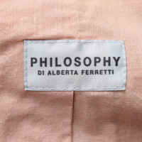 Philosophy Di Alberta Ferretti Blazer Suède in Huidskleur