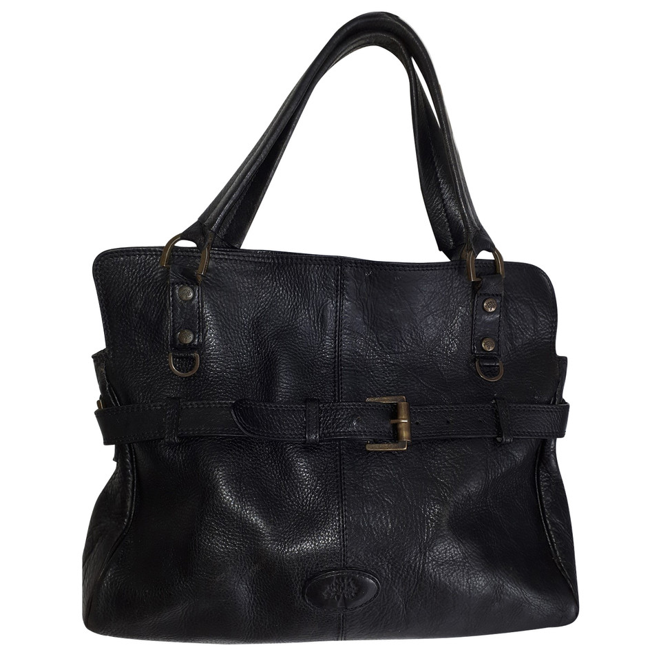 Mulberry Schultertasche in Schwarz