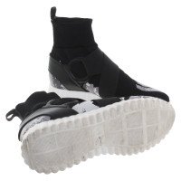Salvatore Ferragamo Sneakers in zwart / wit