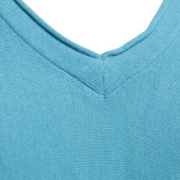 Laurèl poncho tricoté en turquoise