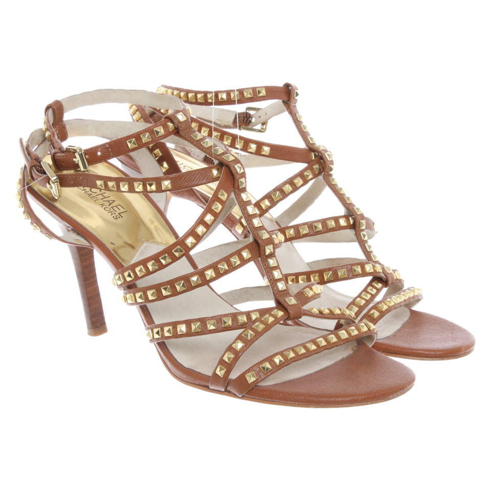 Michael Kors Sandales en Cuir en Marron