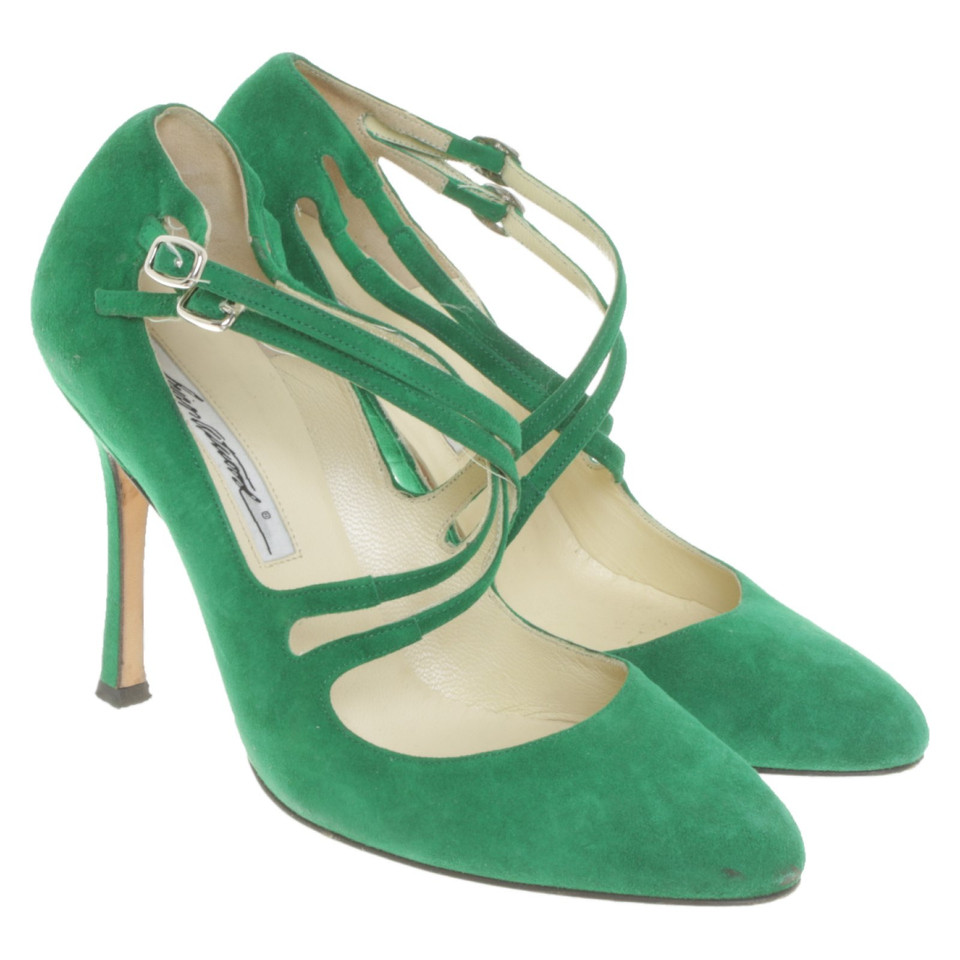 Brian Atwood Pumps/Peeptoes Suede in Green