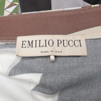 Emilio Pucci Gedessineerde jurk in grijs / bruin / groen