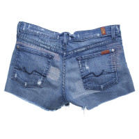 7 For All Mankind Jeans-Shorts in Blau