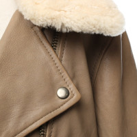 Acne Jacket/Coat Leather in Beige