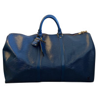 Louis Vuitton Keepall 55 en Cuir en Bleu