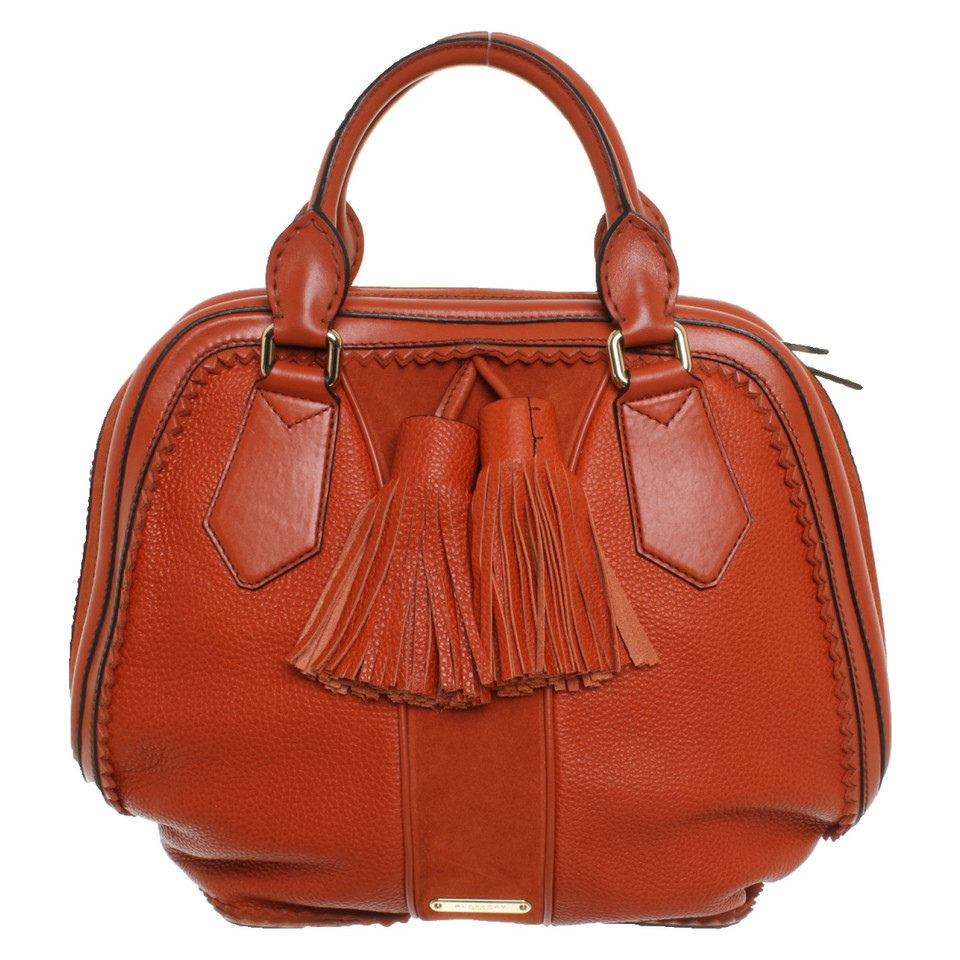 Burberry Prorsum Handbag Leather in Orange