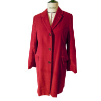 A.P.C. Manteau de velours rouge