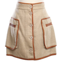 By Malene Birger skirt with leather surround