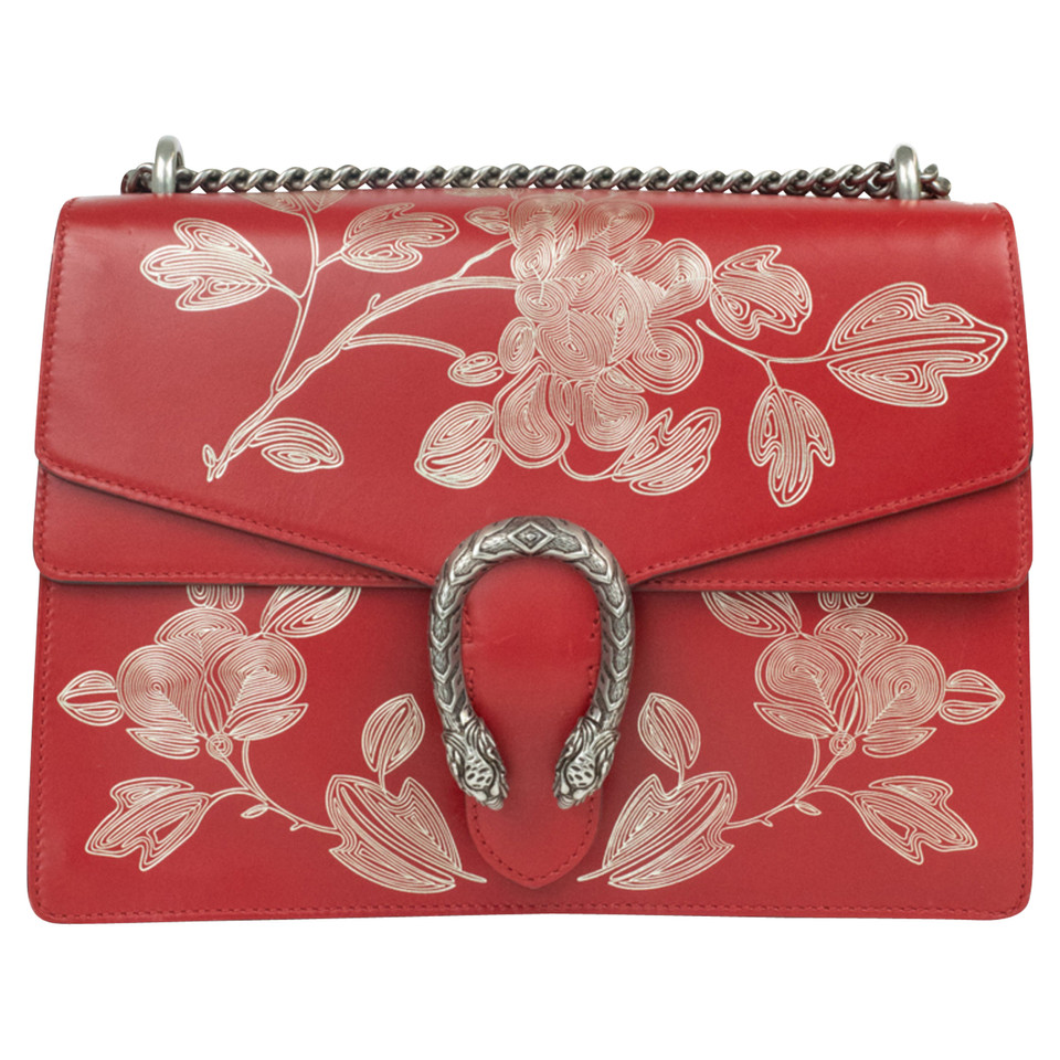 Gucci Dionysus Shoulder Bag aus Leder in Rot