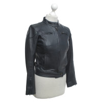Fendi Leather jacket with decorative stitching