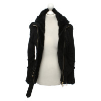 Roberto Cavalli Jacket/Coat Leather in Black
