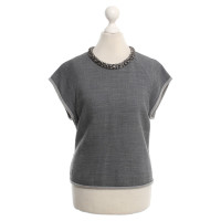 Phillip Lim top grigio con strass