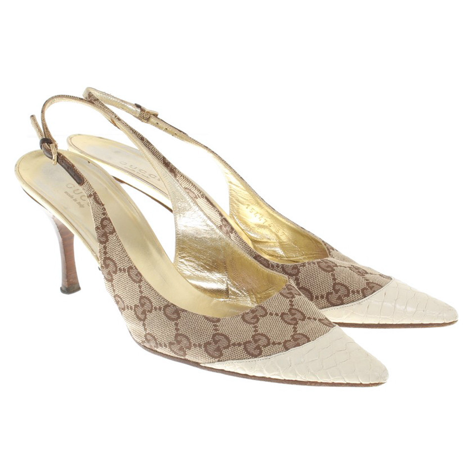 Gucci Slingbacks in Beige