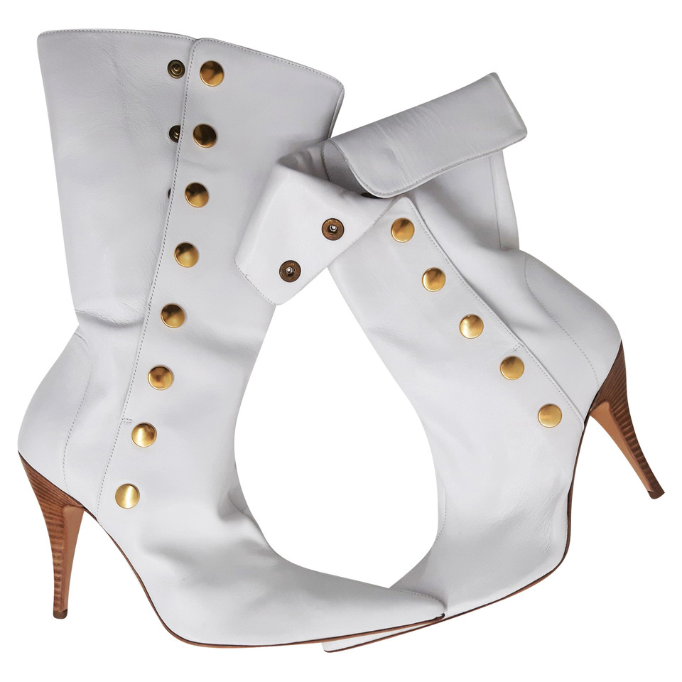 D&G Boots Leather in White