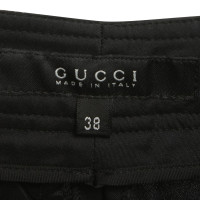 Gucci pantaloni di seta in nero