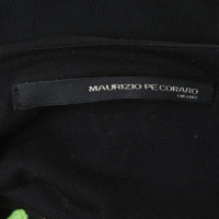 Maurizio Pecoraro  Silk dress in black / multicolor
