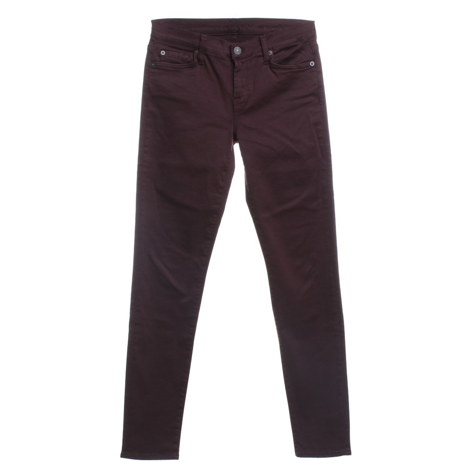 7 For All Mankind Skinny-Jeans in Bordeaux