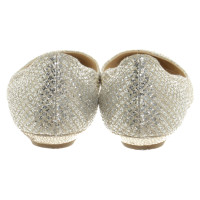 Jimmy Choo Slipper/Ballerinas in Silbern