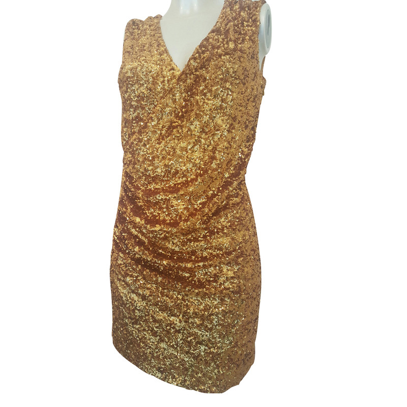 Halston Heritage Gold-Kleid