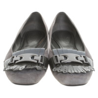 Hogan Slippers/Ballerinas Leather in Grey