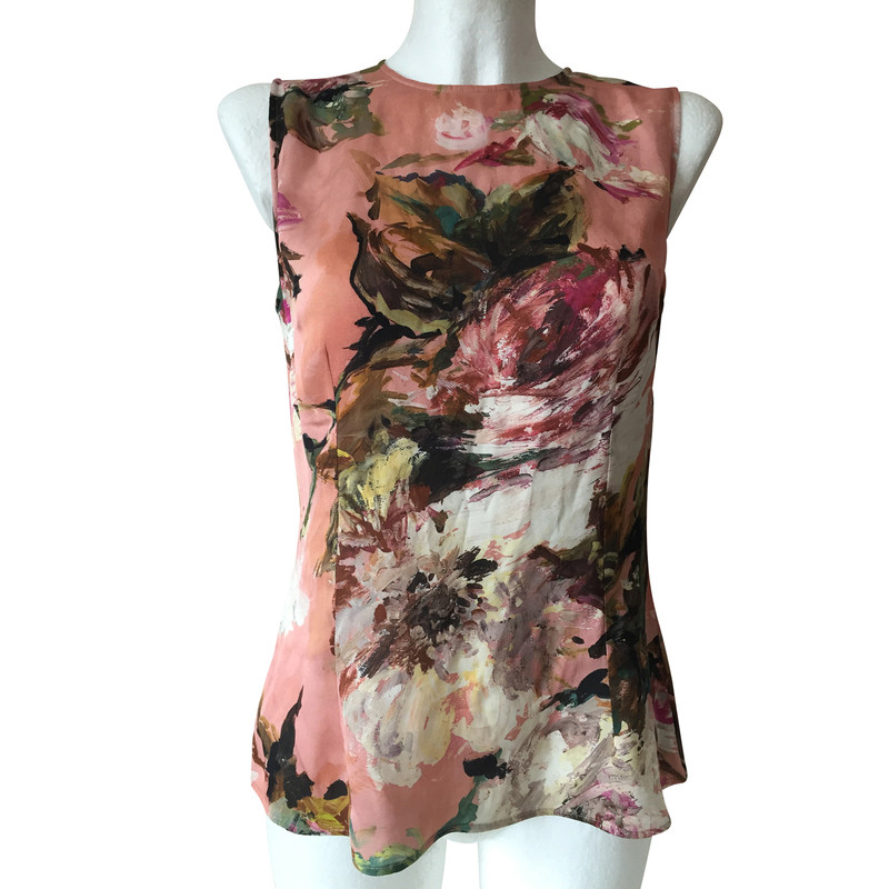 Dolce & Gabbana Silk blouse with flower pattern 