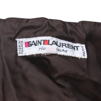 Yves Saint Laurent gonna di velluto in marrone