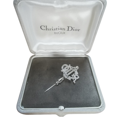 Christian Dior Brosche aus Silber in Silbern