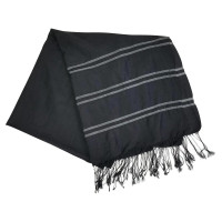 Yohji Yamamoto fringed large scarf